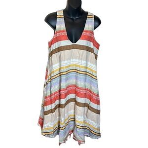 The Odell’s Cody ethnic yarn dress southwestern country fringed stripe small